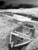 11A B&W old row boat, Berneray
